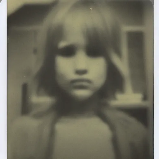 Image similar to a polaroid photo of an unsettling scene