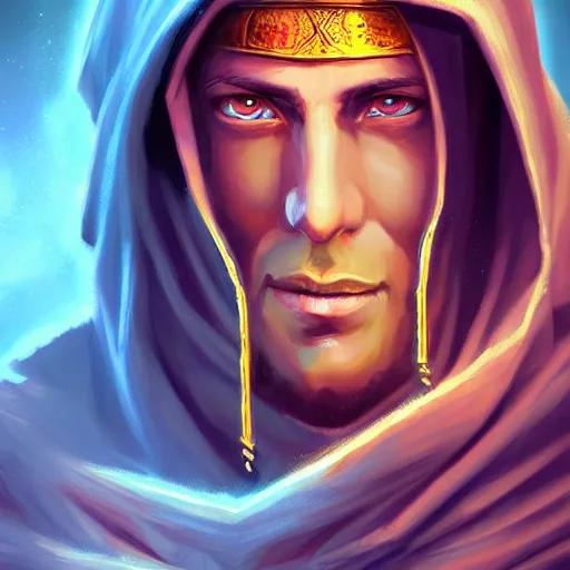 Image similar to detailed portrait of holy crusader, old roman style, non - reflective blue neon cloak, decorated with traditional holy church ornaments by rhads, makoto shinkai cyril rolando, madgwick illustrated, perfect face, fine details, realistic shaded, fine - face, pretty face