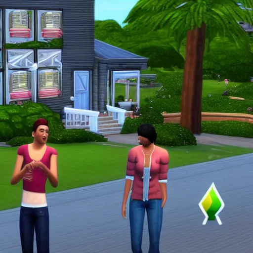 Prompt: pretending that life is just pretend in the sims 8