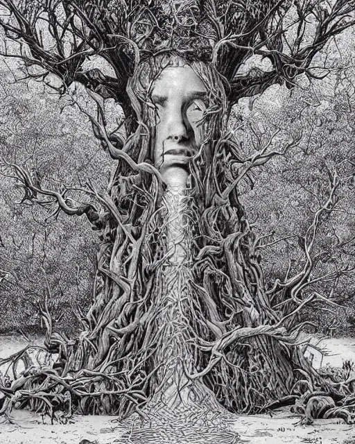 Prompt: the oracle of trees by dan hillier, masterpiece