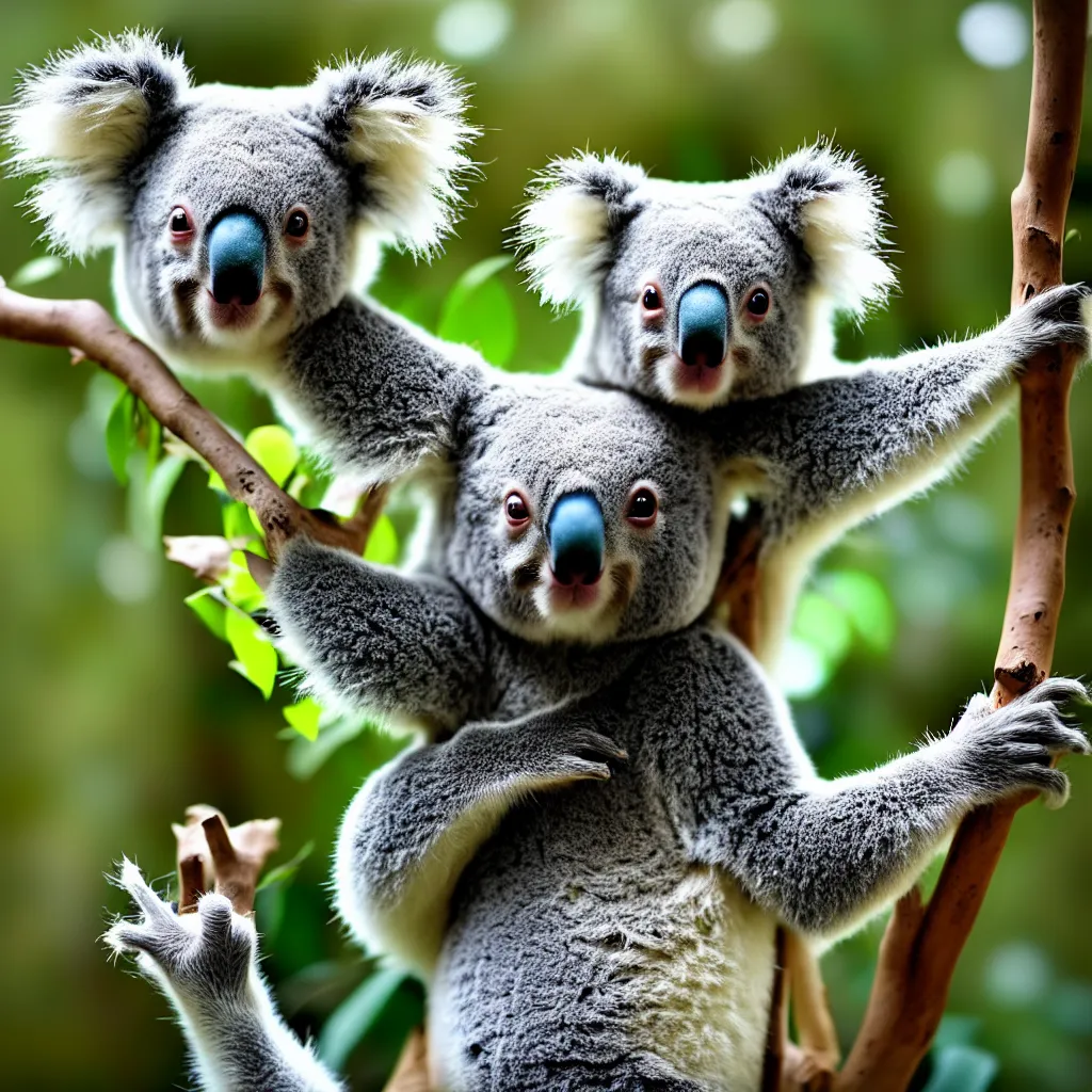 Image similar to koala bear waving hello