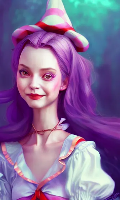 Image similar to alice from alice in wonder land, female, portrait, sharp focus, digital art, artstation, cgsociety, wlop, concept art, dynamic lighting, art by emylie boivin, rossdraws and jazza