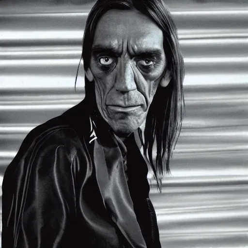 Image similar to Robot Iggy Pop 80% robot 20%man