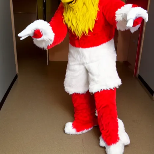 Prompt: ronald mcdonald fursuit