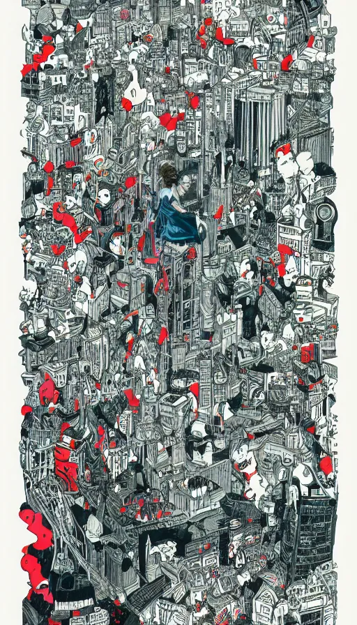 Prompt: london city portrait of a beautiful world, by james jean