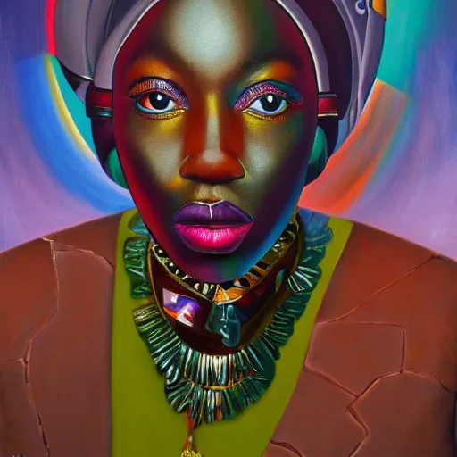 Image similar to If you really love me won't you tell me, then I won't have to be playing around, high quality oil painting afrofuturism, surrealism