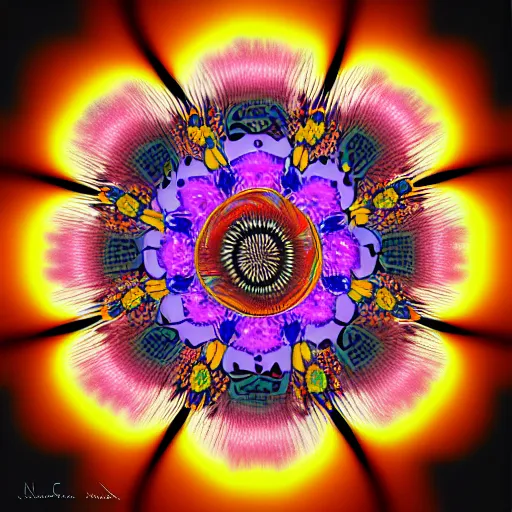 Image similar to digital art, Abstract art, intricate flowers, trending on artstation, -640