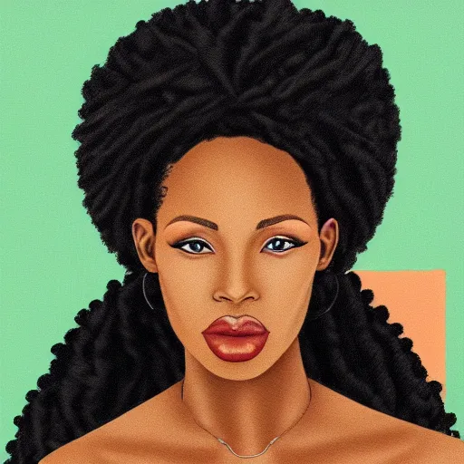 Image similar to portrait of a beautiful black woman