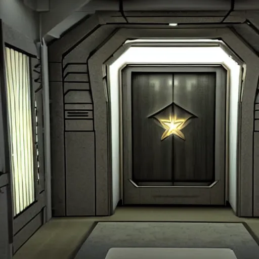 Image similar to realistic gate room from the tv show star gate sg - 1