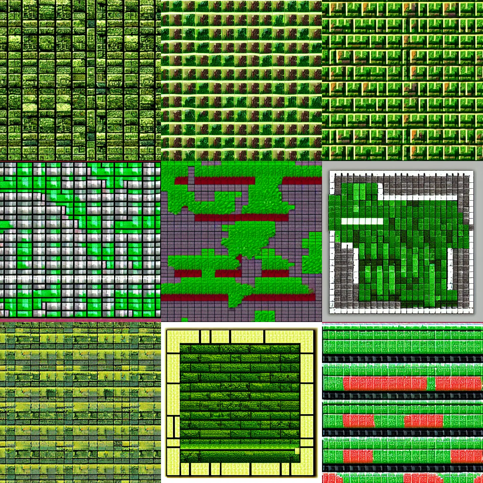 Prompt: pixel art moss brick texture