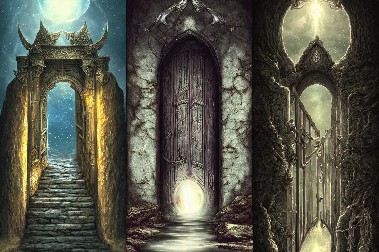 Prompt: the gate to the eternal kingdom of simplicity, fantasy, digital art, hd, detailed.