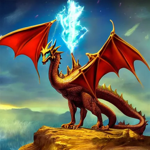 Prompt: fantasy dragon
