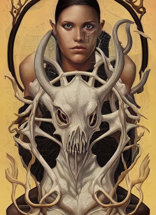 Image similar to Lovecraftian Cubone portrait by Tristan Eaton_Stanley Artgerm and Tom Bagshaw,