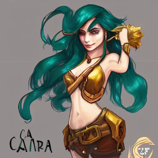 Image similar to Cara Delavigne as a League of Legends champion, trending on Art Station