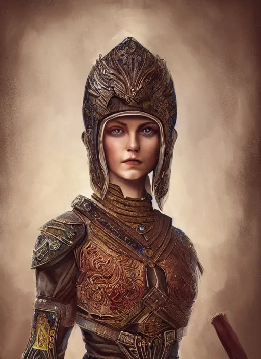 Prompt: full - body portrait of slavic young woman warrior in traditional slavic clothes, front, symmetrical, extremely detailed face, face war paintings, beautiful face, short blonde hair, blue eyes, digital painting, unreal engine, octane rendered, true anatomy, behance frm 4 6, art by evgeny zubkov