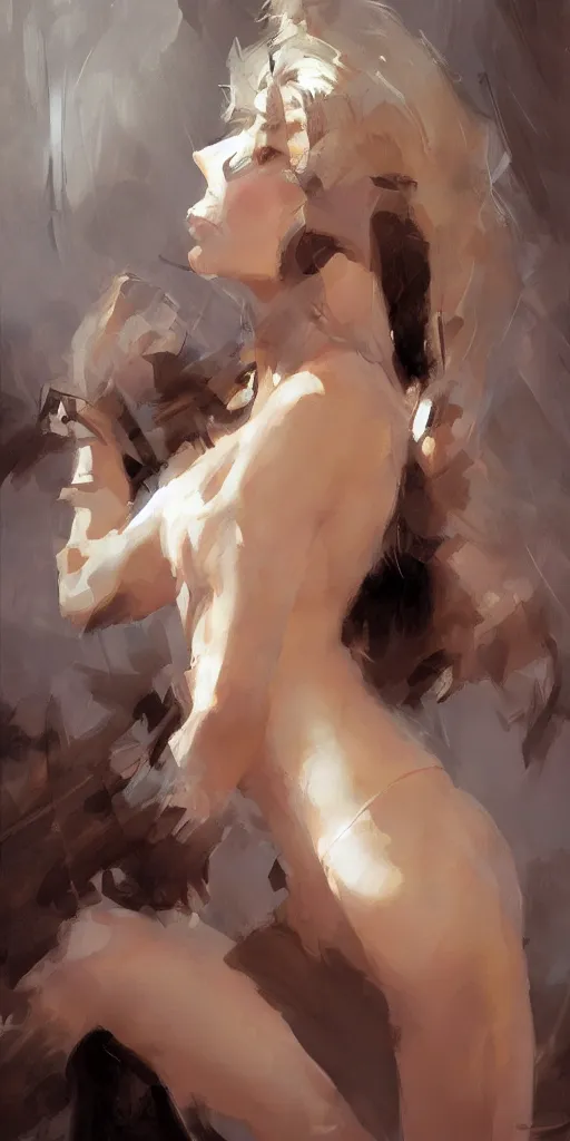 Image similar to highly detailed beautiful photography of a beautifull woman, sharp focus, dynamic lighting, elegant harmony, beauty, masterpiece, by riccardo federici, by craig mullins, by greg tocchini