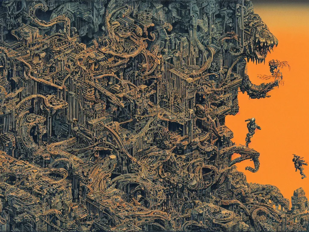 Image similar to Sega Mega Drive Genesis sidescroller game by H.R. Giger, Todd McFarlane, Zdzislaw Beksinski, pixelated