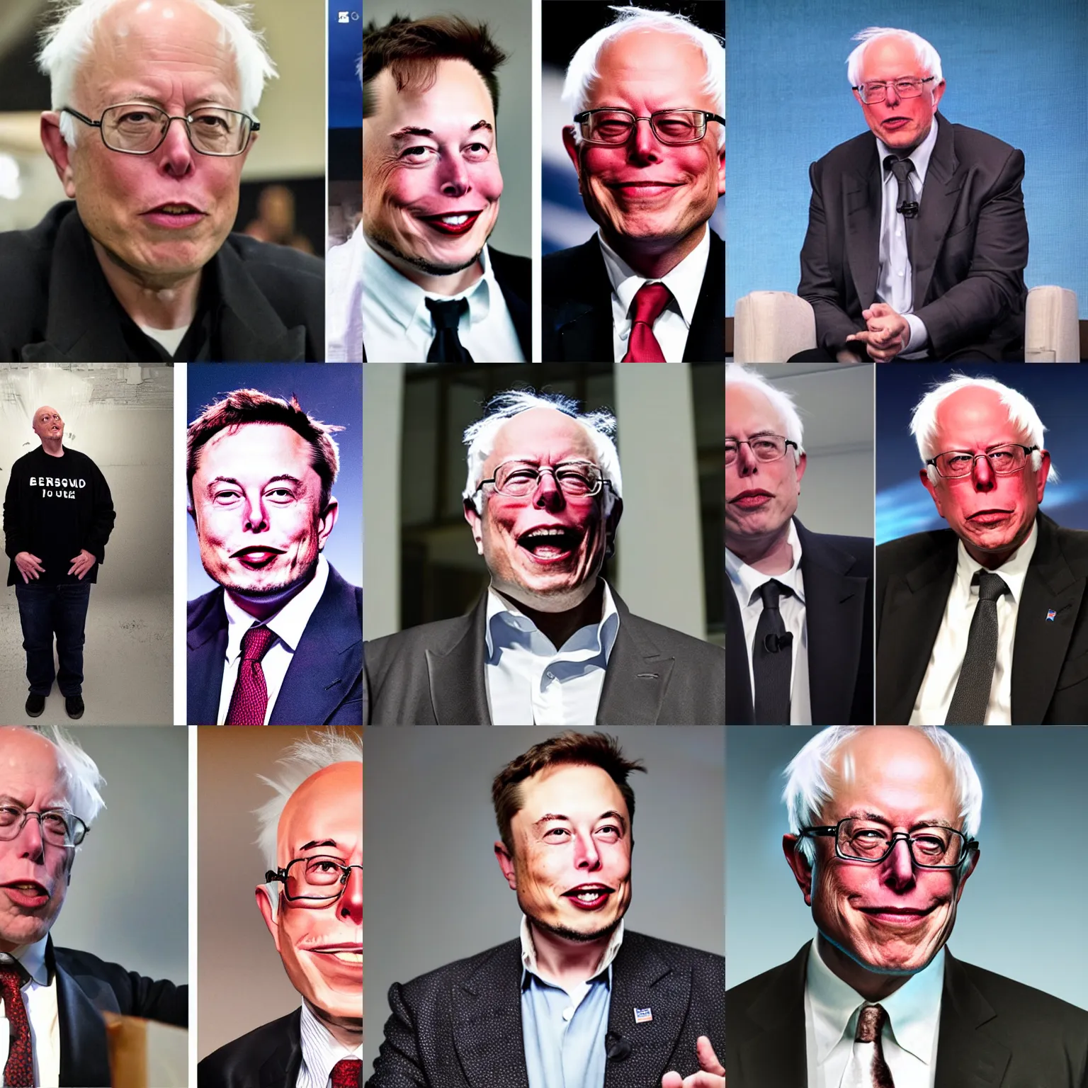 Prompt: elon musk bernie sanders hybrid