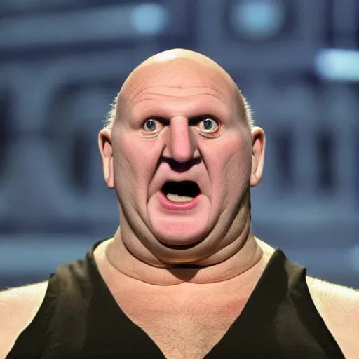 Steve Ballmer As Jabba The Hut In Star Wars | Stable Diffusion | OpenArt