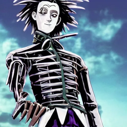 Image similar to edward scissorhands in jojo bizarre adventure