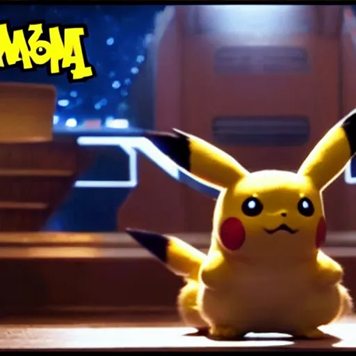 Prompt: pikachu MCU Star-Lord, trailer shot