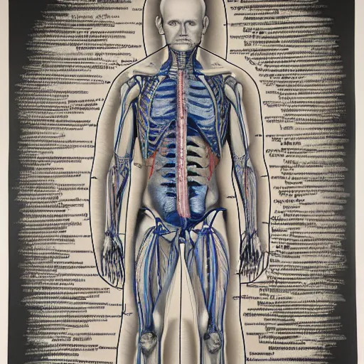 Image similar to jason watkins walter becker gray's anatomy in the style of anatomical diagram 1 0 2 8 x 1 0 2 8