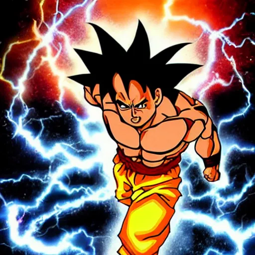 Image similar to dwayne johnson as goku