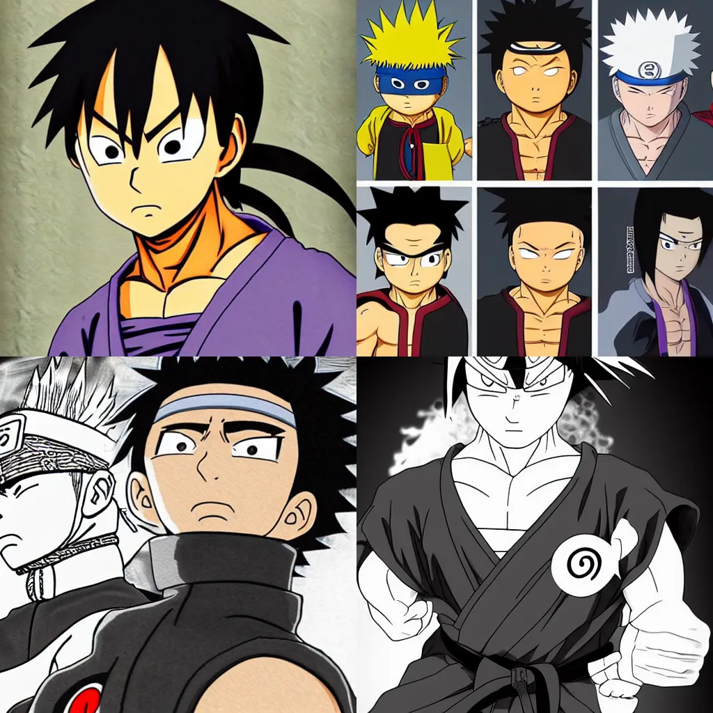 Prompt: a ninja/martial-artist in the style of Masashi Kishimoto in the style of akira toriyama detailed realistic High Resolution HD 8k character portraits concept art