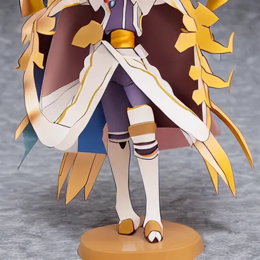 Image similar to a paper model of wiz from konosuba, paper modeling art.