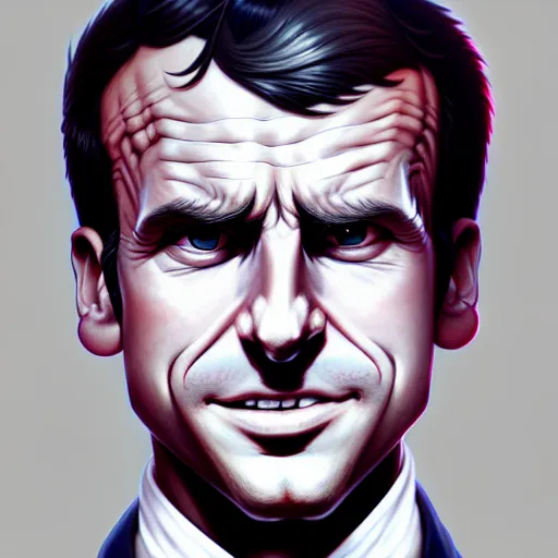 Image similar to emmanuel macron, portrait shinkai makoto studio ghibli studio key hideaki anno sakimichan stanley artgerm lau rossdraws james jean marc simonetti elegant highly detailed digital painting artstation pixiv