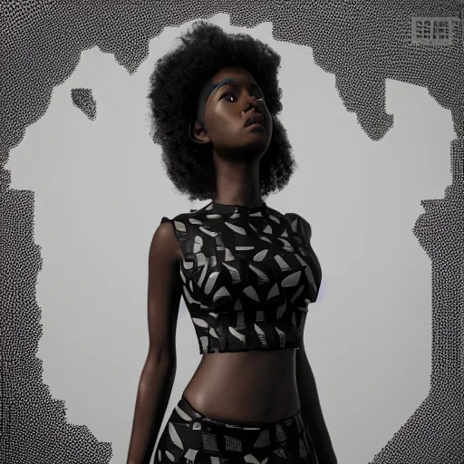 Image similar to : black human with maze pattern skin all over hyper detailed art station  dalle2 unity contest winners unrealengine trending on artstation,cinematic, hyper realism, high detail, octane render, 8k