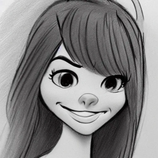 Image similar to milt kahl pencil sketch of victoria justice disney style