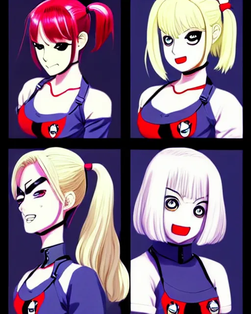 Prompt: Anime as Margot Robbie cute-fine-face, pretty face, surprised realistic shaded Perfect face, fine details. Anime. as Harley Quinn Suicide Squad; classic anime from 1990 nichijou realistic shaded lighting by Ilya Kuvshinov katsuhiro otomo ghost-in-the-shell, magali villeneuve, artgerm, rutkowski, WLOP Jeremy Lipkin and Giuseppe Dangelico Pino and Michael Garmash and Rob Rey