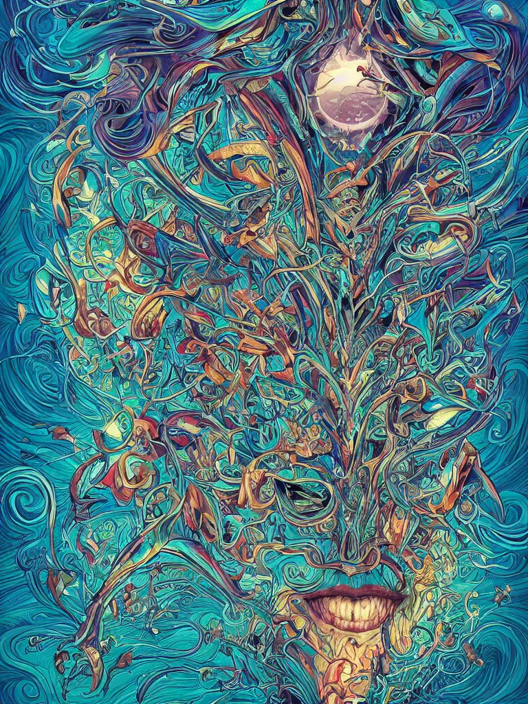 Image similar to android jones alex grey alex grey mark cooper artgerm artstation award winning photorealistic detailed hypervivid intense fantasy concept art, hypervivid intense mcbess, the sea by dan mumford, josan gonzalez