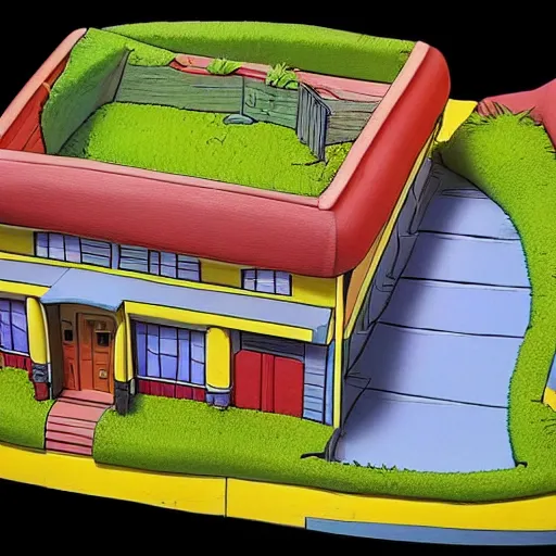 Image similar to Diorama of the house in The Simpsons