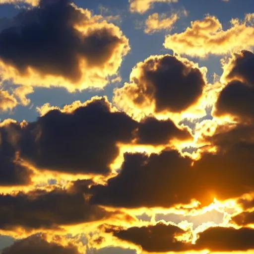 Image similar to sunset clouds in shape of angel