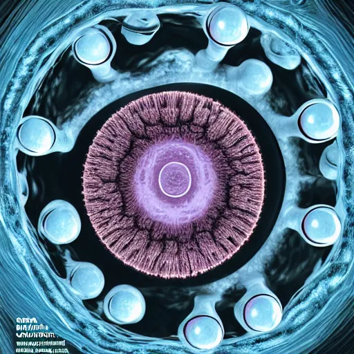 Image similar to scanning electron microscope image of a nanomachine eukaryote, false color, MIT technology review, Nature journal cover, nobel prize, popular science, 8k ultra HD, sharp focus