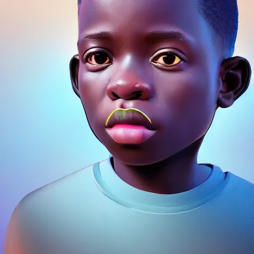 Prompt: portrait of a nigerian boy, james jean style, vfx art, unreal engine render, claymation style, colourful, volumetric light, digital painting, digital illustration, dramatic light,