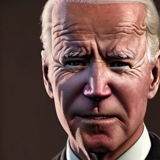 Prompt: joe biden at 150 years old, realistic artstyle, wide shot, dramatic lighting, octane render, hyperrealistic, high quality, highly detailed, HD, beautiful, cinematic, 8k, unreal engine, facial accuracy, anatomical accuracy, symmetrical