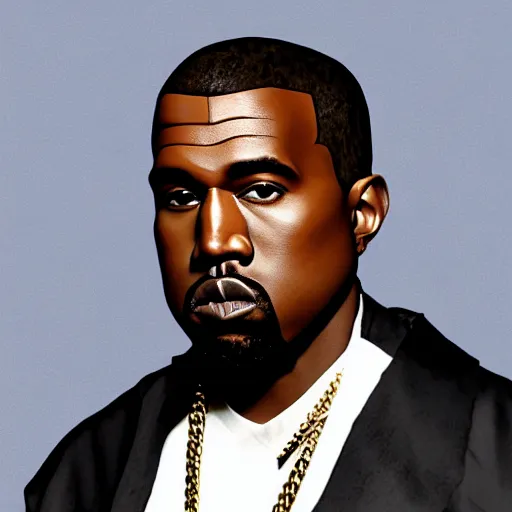 Image similar to low poly kanye west