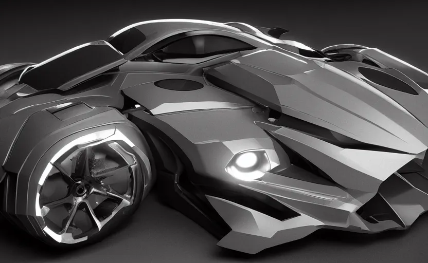 Image similar to A 2025 Batmobile Concept, studio lighting, extreme detail, very high quality, unreal engine