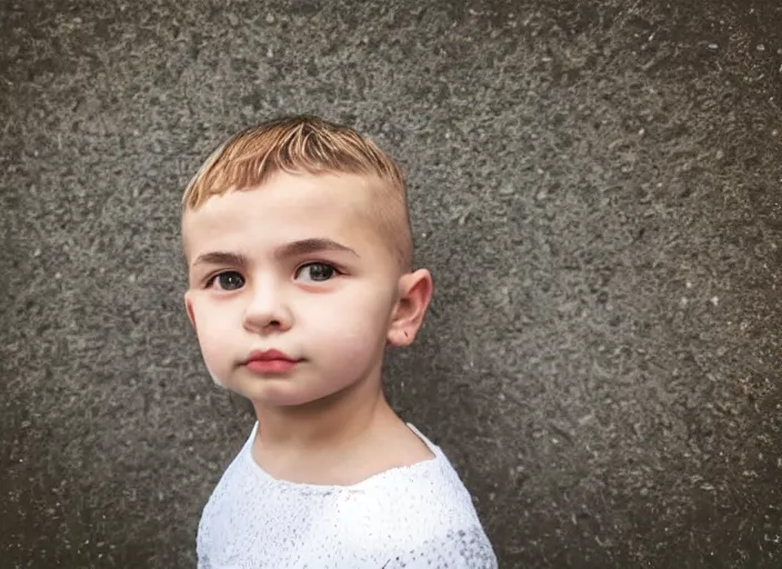 Image similar to professional fine details photo portrait of kid from kazan, tatarstan kid in the postsoviet suburbia, tatar, iphone detailed photo, instagram, beautiful eyes