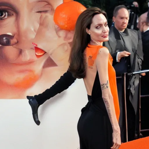 Image similar to angelina jolie as an orange