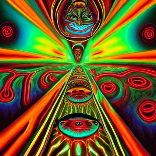 Image similar to psychedelic dmt trip, realism.