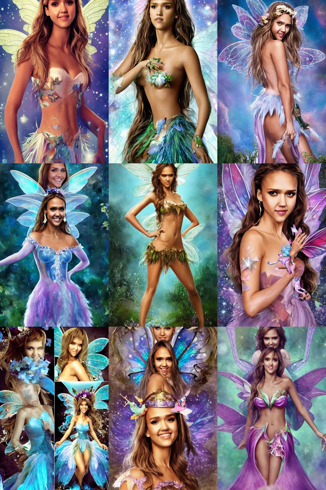 Prompt: jessica alba as a fairy in the style of john singer sergeant