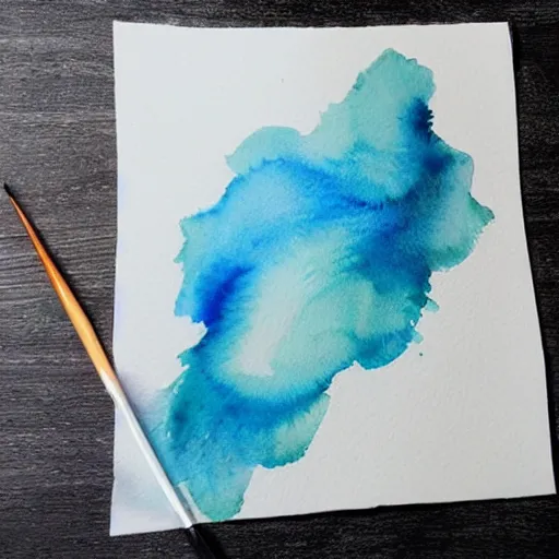 Image similar to aquarelle watercolor stain splash, black water paint