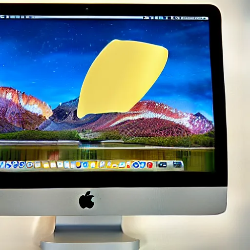 Image similar to an Apple imac computer shaped like a Möbius strip