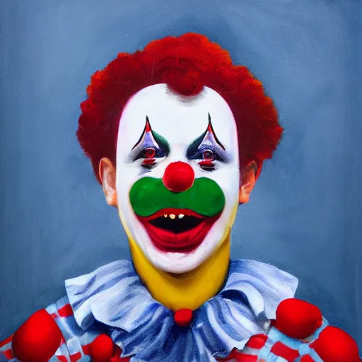 Image similar to a clown portrait