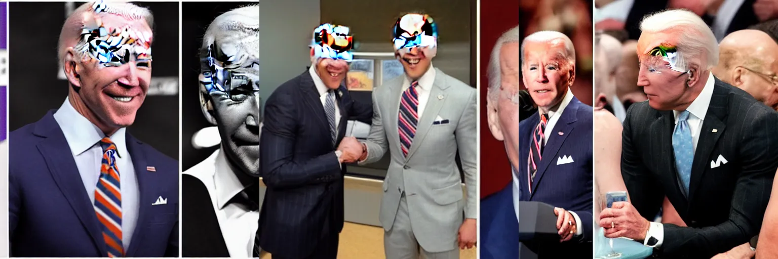 Prompt: connor mcgregor next to joe biden 1960