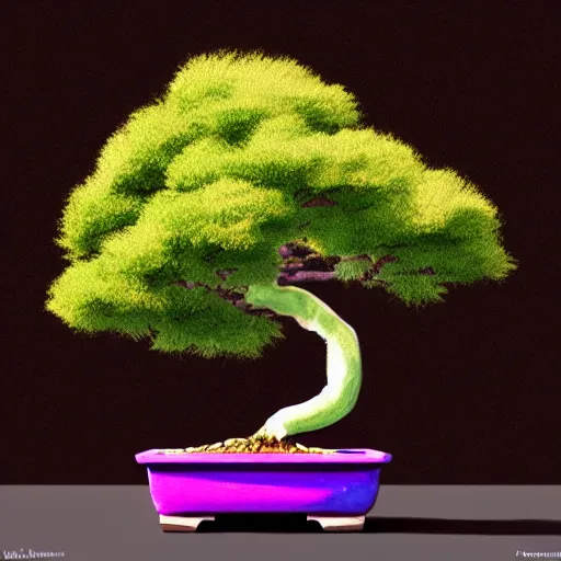 Prompt: bonsai lilac! tree but minimalistic concept art by frank stella gilleard james whalen tom, colorful, soft light, trending on artstation, minimalism